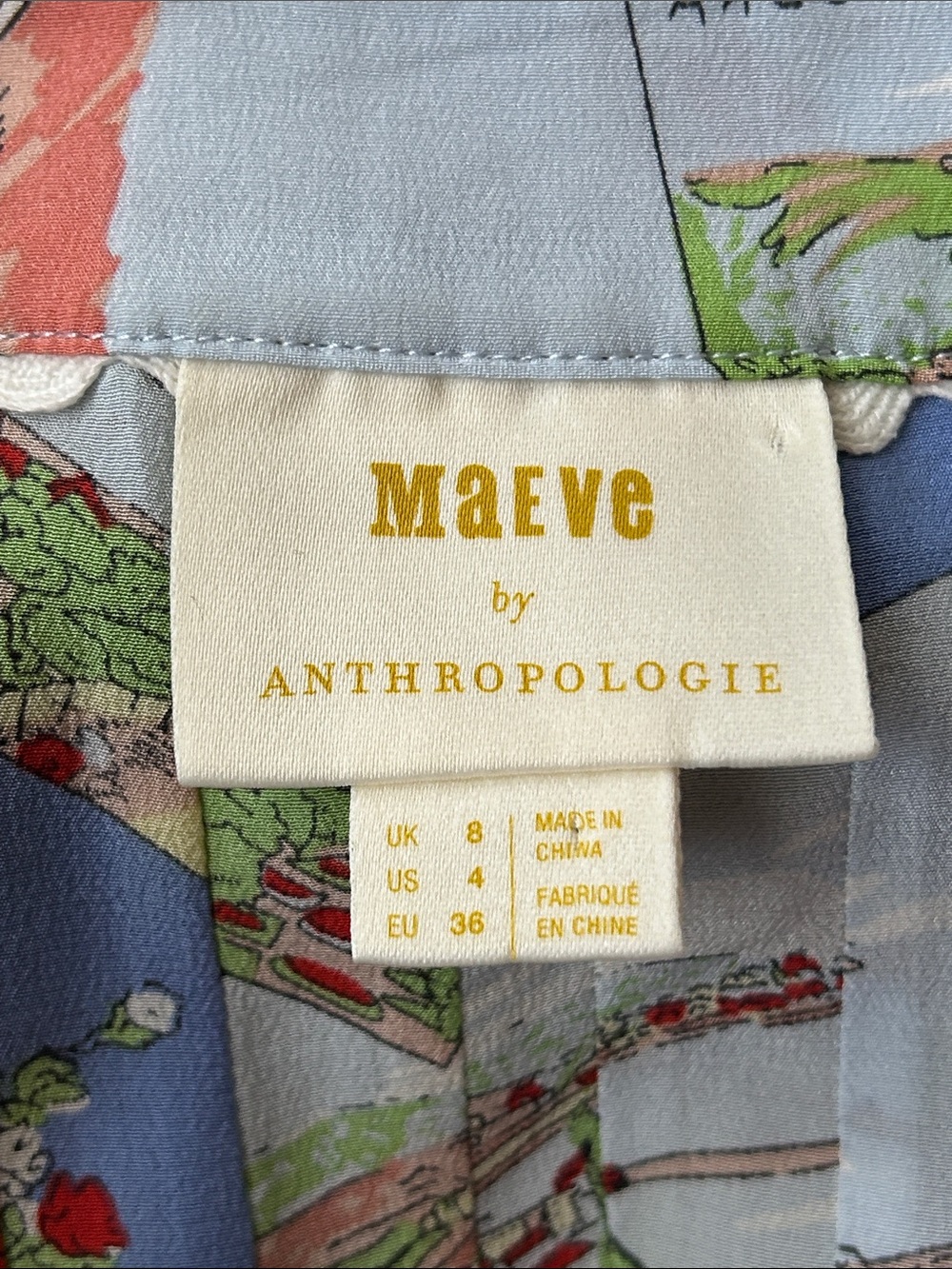 Maeve by Anthropologie silk travel Italy map tank top - Picture 9 of 10